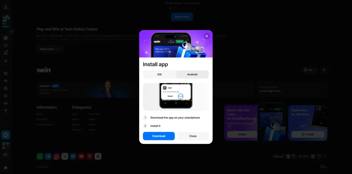 1win APK for Android – Download and Installation Guide